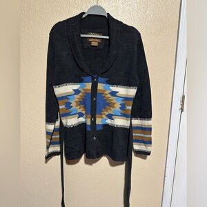 Walls Ranch Wear Cardigan Sweater‎ Tie Waist Wo Blend Size Medium